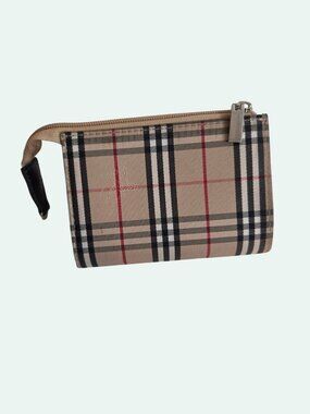 Burberry Nova Check Pouch/Cosmetic Bag W/Zipper Closure Old Money, Quiet Luxury